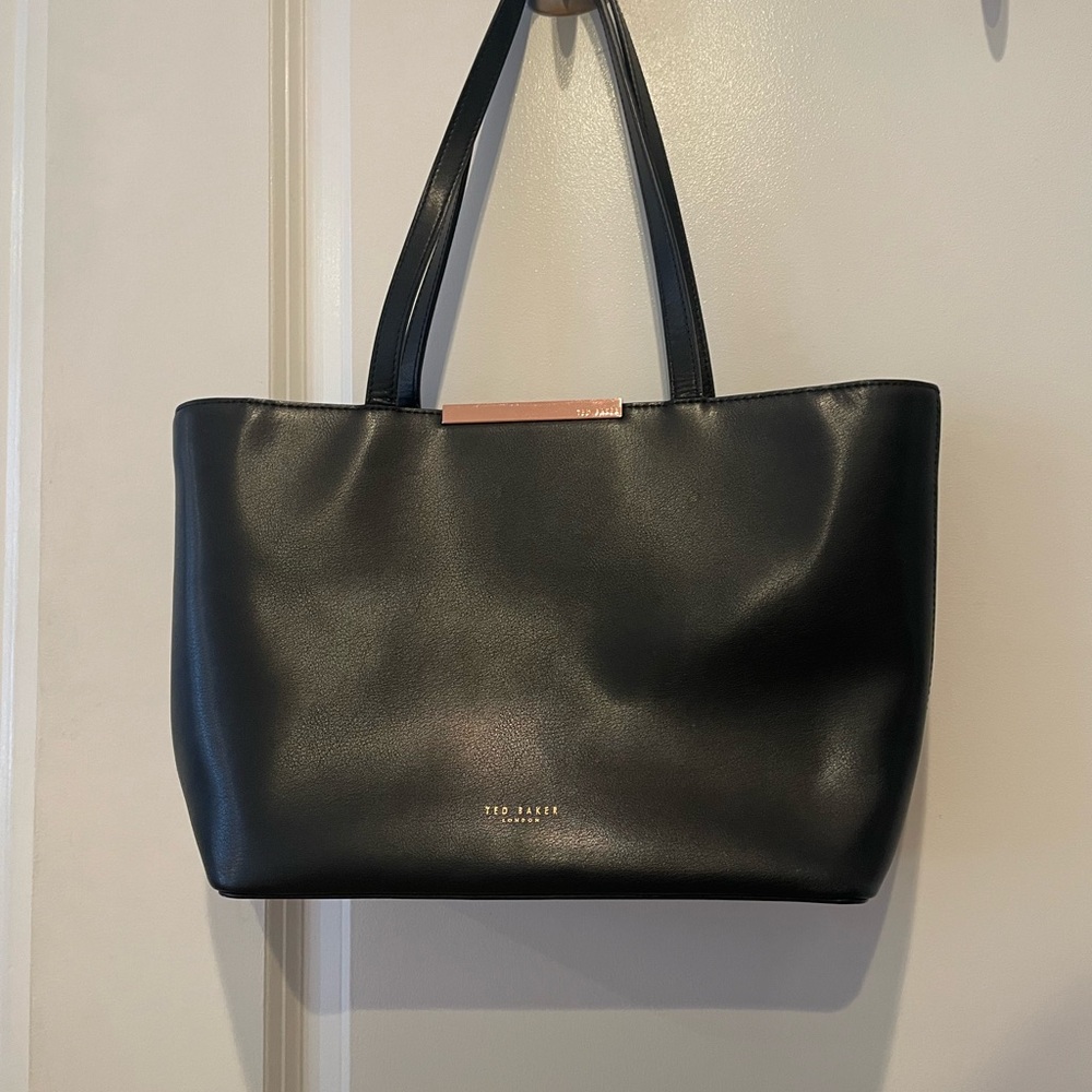 Ted Baker Shoulder Bag in Black with gold accents